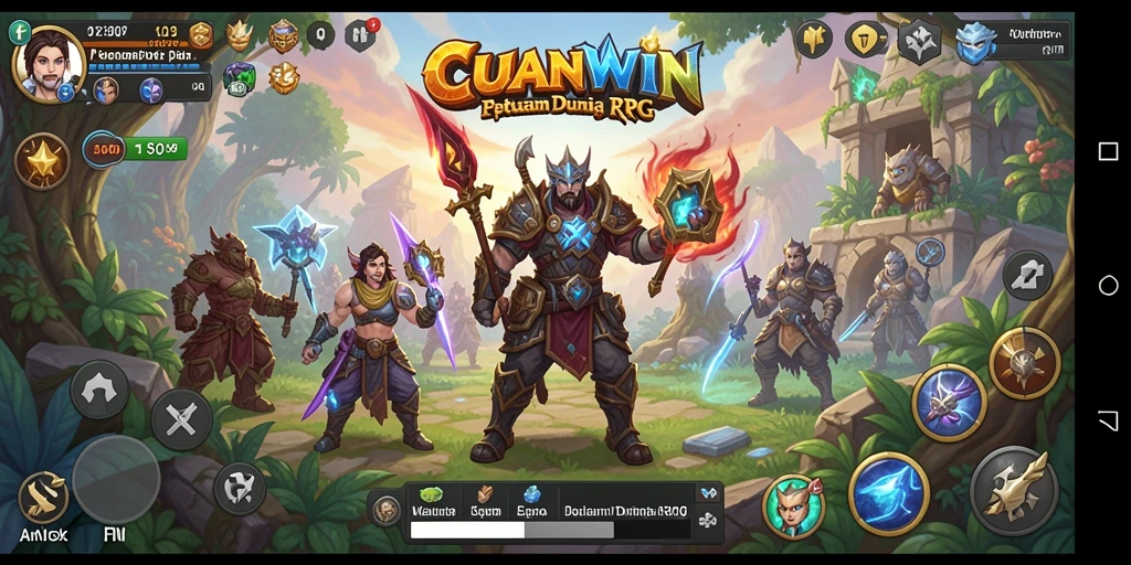 Tampilan menarik dari gameplay petualangan RPG di CUANWIN.