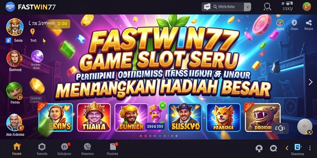 Screenshot utama dari FASTWIN77 menampilkan gameplay Slot yang mendebarkan.
