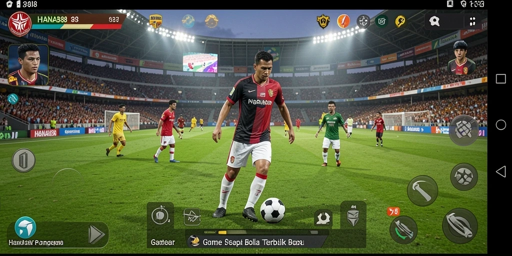 Screenshot HANABI88 menampilkan aksi seru permainan sepak bola yang mendebarkan.