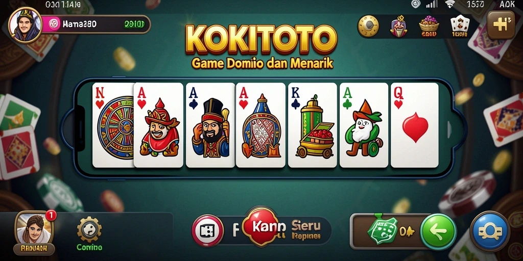 Tampilan gameplay seru di KOKITOTO dengan teman-teman.