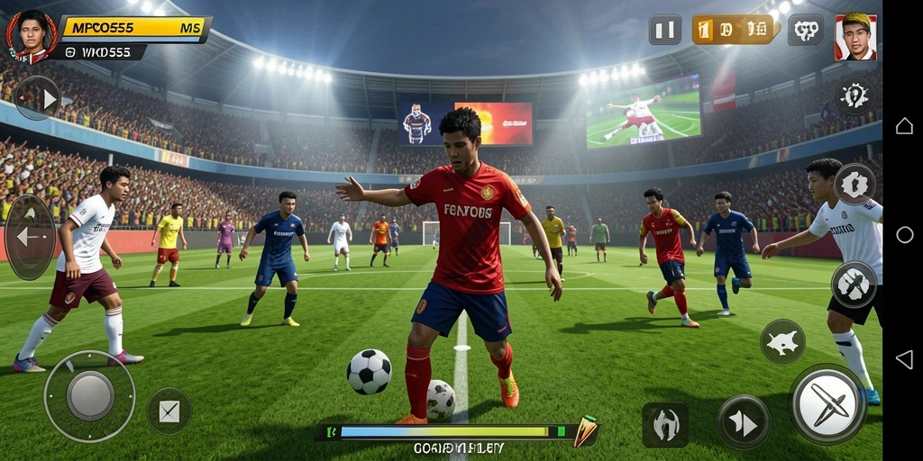 Tampilan gameplay MPO555 yang mendebarkan dalam suasana olahraga yang seru.
