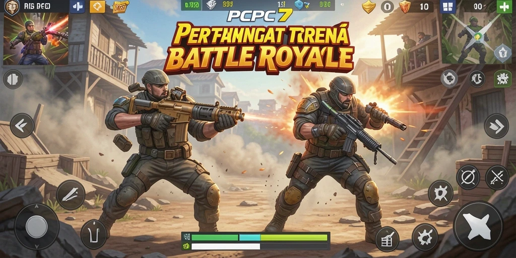 Gameplay seru dan intens dalam arena Battle Royale PCPC7.