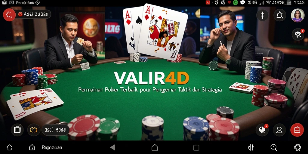 Tampilan menarik dari gameplay Poker di VALIR4D.